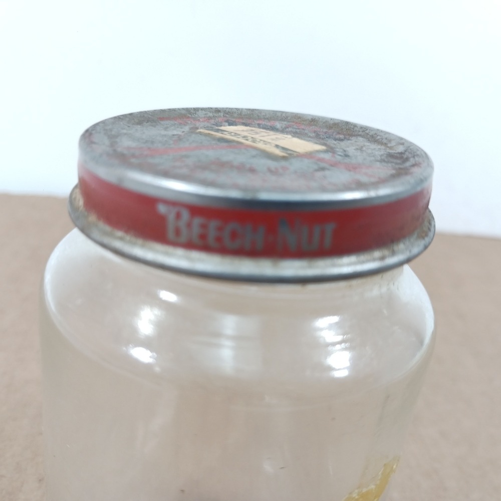 Vintage 1980s Baby Food Jars Lot Heinz Beech-Nut Glass Advertising Prop 3pc - Picture 10 of 16